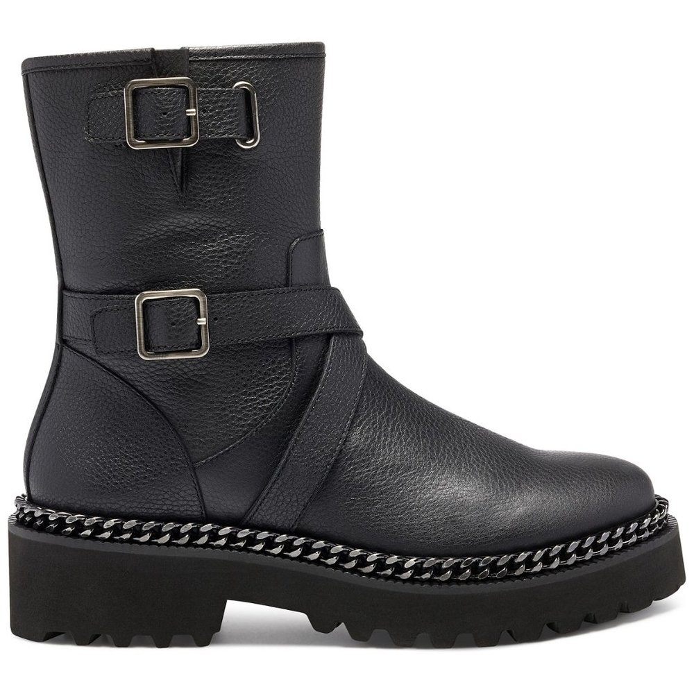 Vince Camuto steampunk 7.5 Biker Boots Chain